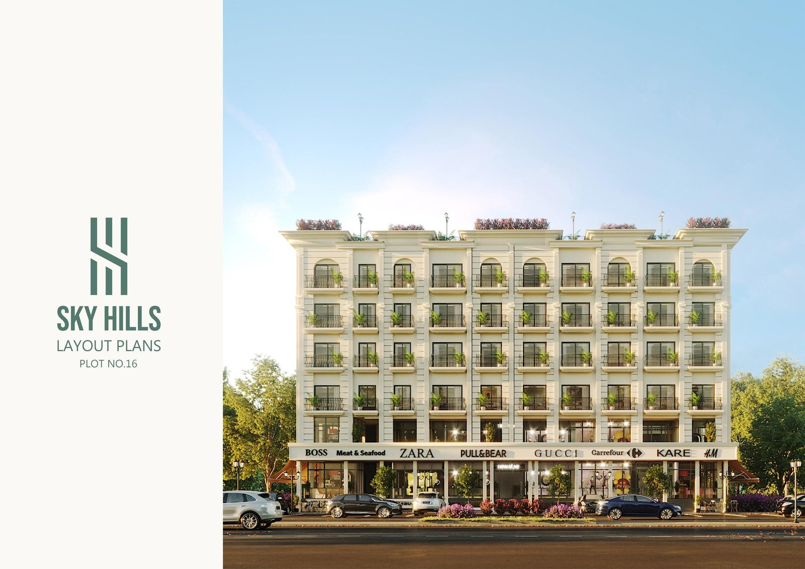 Sky Hills Faisal Hills – Plot No. 16 Layout Plans | Shops, Offices & Apartments