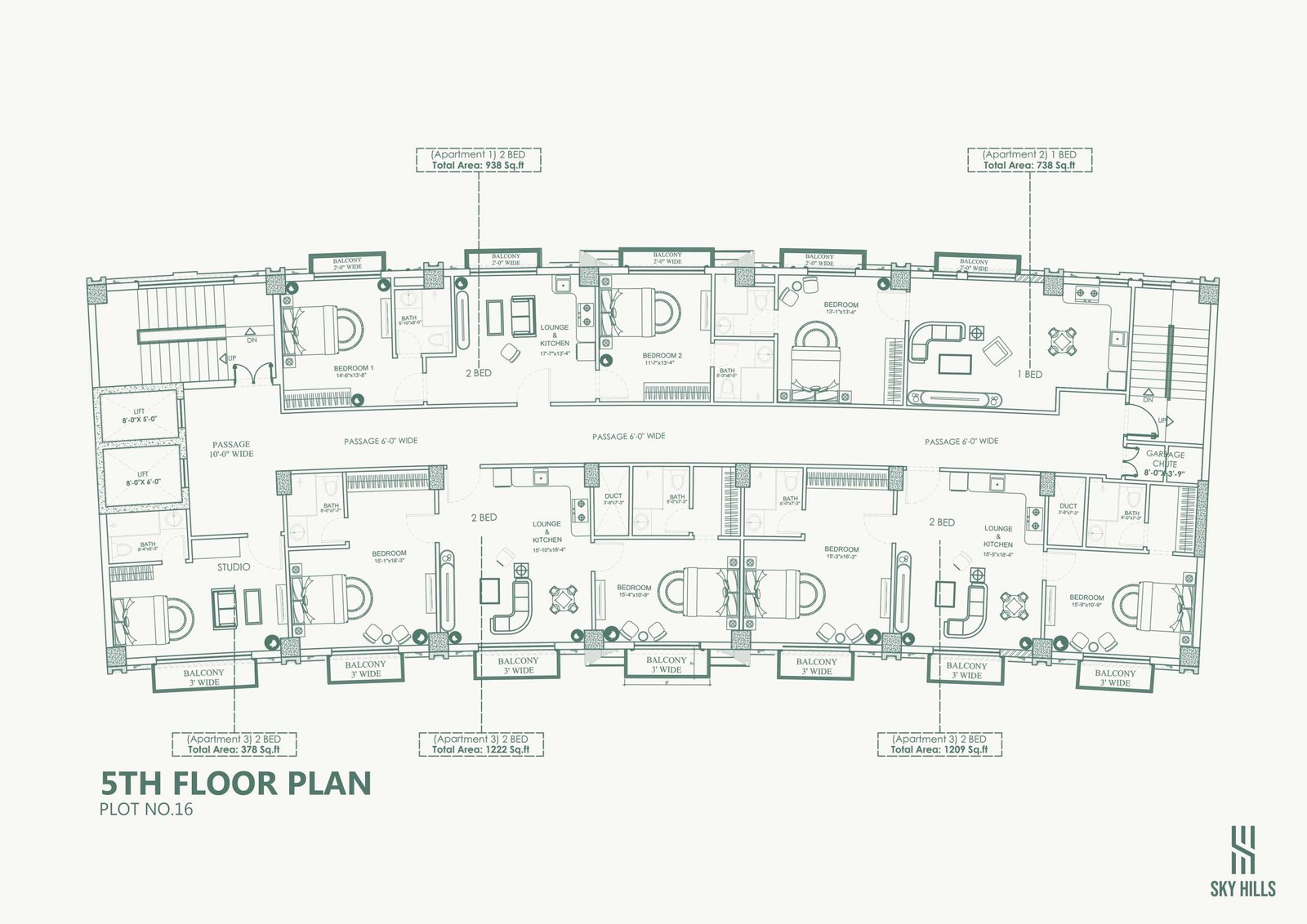 Sky Hills Faisal Hills – Plot No. 16 Layout Plans | Shops, Offices & Apartments