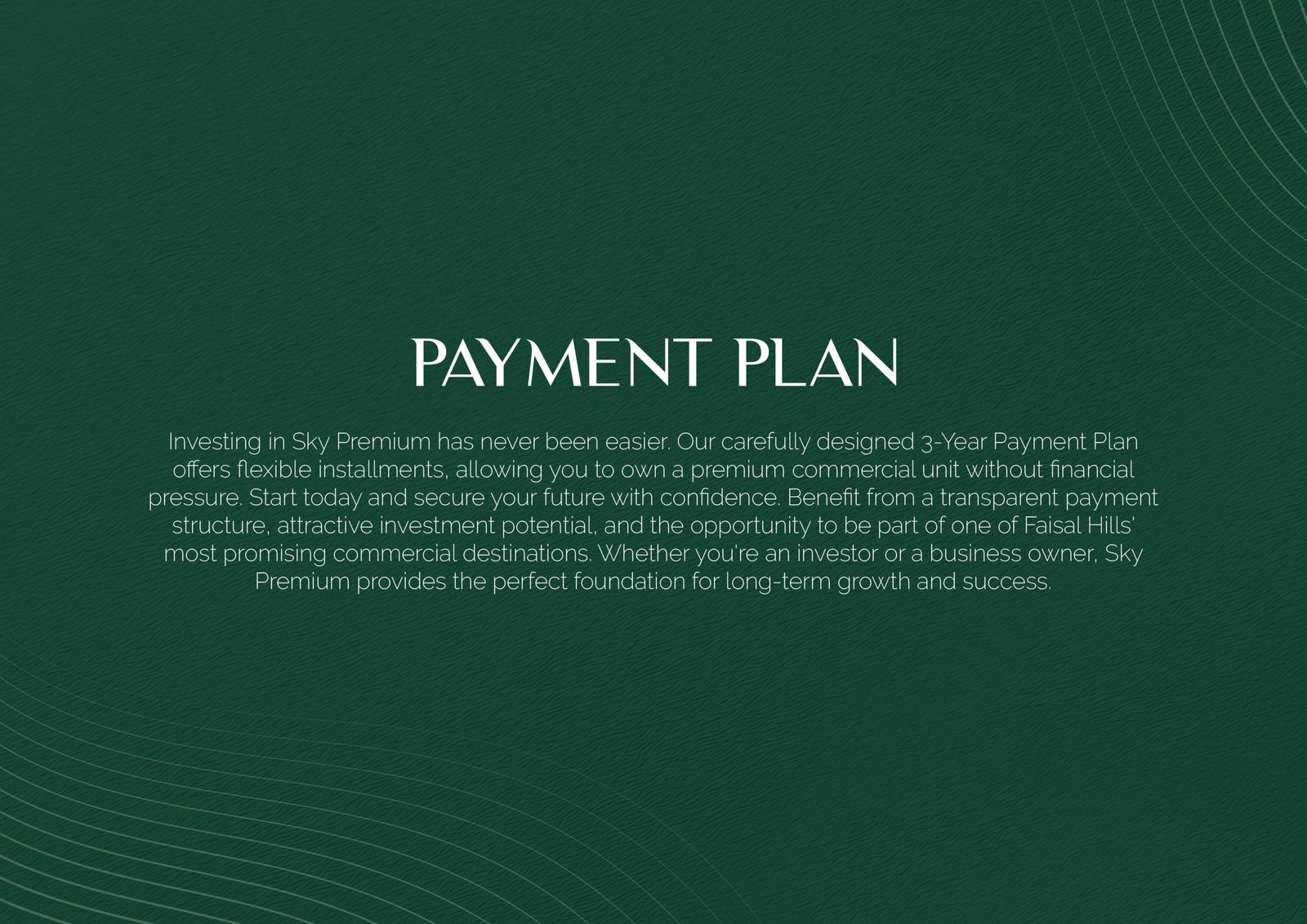 Sky Premium – Luxury Commercial Shops & Apartments in Faisal Hills | 3-Year Easy Installment